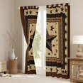 thumbnail image 3 of Homewish Wheat Texas Stars Curtains Pack of 2 (42x84 Each), Hippie Western Fashion Curtains Blackout, Rustic Farmhouse Bedroom Curtains, Blackout Curtains Bedroom Decor, 3 of 6