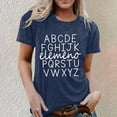 thumbnail image 2 of Short Sleeve T Shirts For Women Letter Print Casual Crew Neck Graphic Sun Shirt Women, 2 of 3