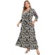thumbnail image 4 of CZRLHYT Vestidos de talla grande de manga larga para mujer | Vestido largo de talla grande con bolsillos | Vestido floral informal de talla grande, 4 of 4