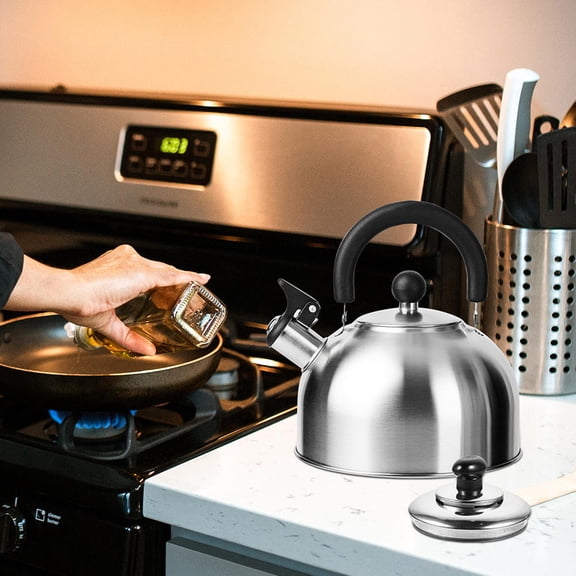 Mobutofu Round Water Kettle with Loud Whistle Lid, 1 Pack - , Easy-to-Use Tea and Coffee Kettle