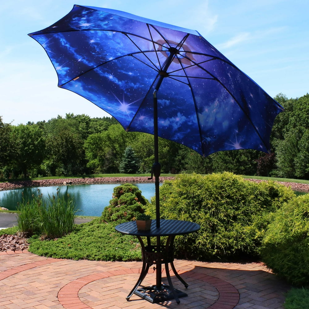 Sunnydaze 8Foot Patio Umbrella Outdoor Inside Out Market Style with