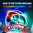 thumbnail image 3 of Y YUNHSOM Fishing Neon Sign Fish Neon Light for Wall Decor,Dimmable LED Fishing Hook Lights with USB Powered Fishing Decor for Fishing Gear Store Boy Gifts, 3 of 9