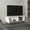 White, variant on Xukmct TV Cabinet for TVs up to 63", Tv Stand with 1 Door and 3 Open Shelves, Media Entertainment Center for Office, Living Room, White