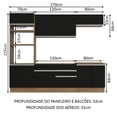 thumbnail image 3 of Cocina Integral Completa Modular Madesa Glamy 270cm MN 13, 3 of 5