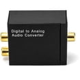 thumbnail image 2 of DAC Converter, Digital to Analog Audio Adapter RCA L/R 3.5mm Stereo Headphone Output with Optical Cable for Headphones 360 TV DVD Blue Ray Sky  TV, 2 of 5