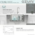 thumbnail image 2 of Azuni Undermount 25" Stainless Steel Single Bowl Workstation Kitchen Sink with 4 Accessories C126L, 2 of 14