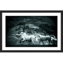 "Blue Arabians" Framed Painting Print
