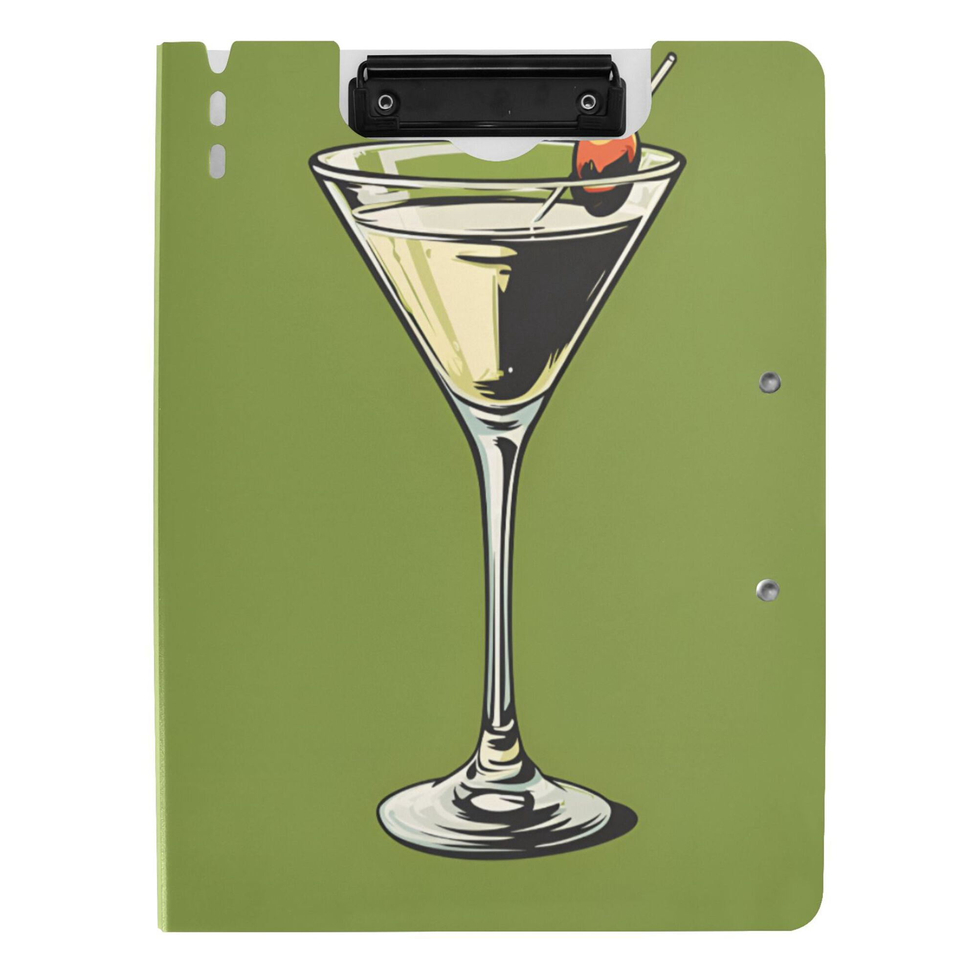 FORMRS A4 Clipboard Folder with Pen Holder Horizontal Foldable School Office Binder, Light Black Martini