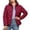 Wine, variant on Women's Winter Short Puffy Coat Hooded Thermal Insulated Jacket For Cold Weather Fashionable Outerwear