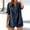 Navy, variant on Outfmvch Gauze Tops for Women Casual Summer,Wrap Tops for Women,Cotton Linen Tops for Women,Button Up Shirt Women Short Sleeve,Linen Blouses for Women,Gauze Button Down Shirts for Women Army Green L