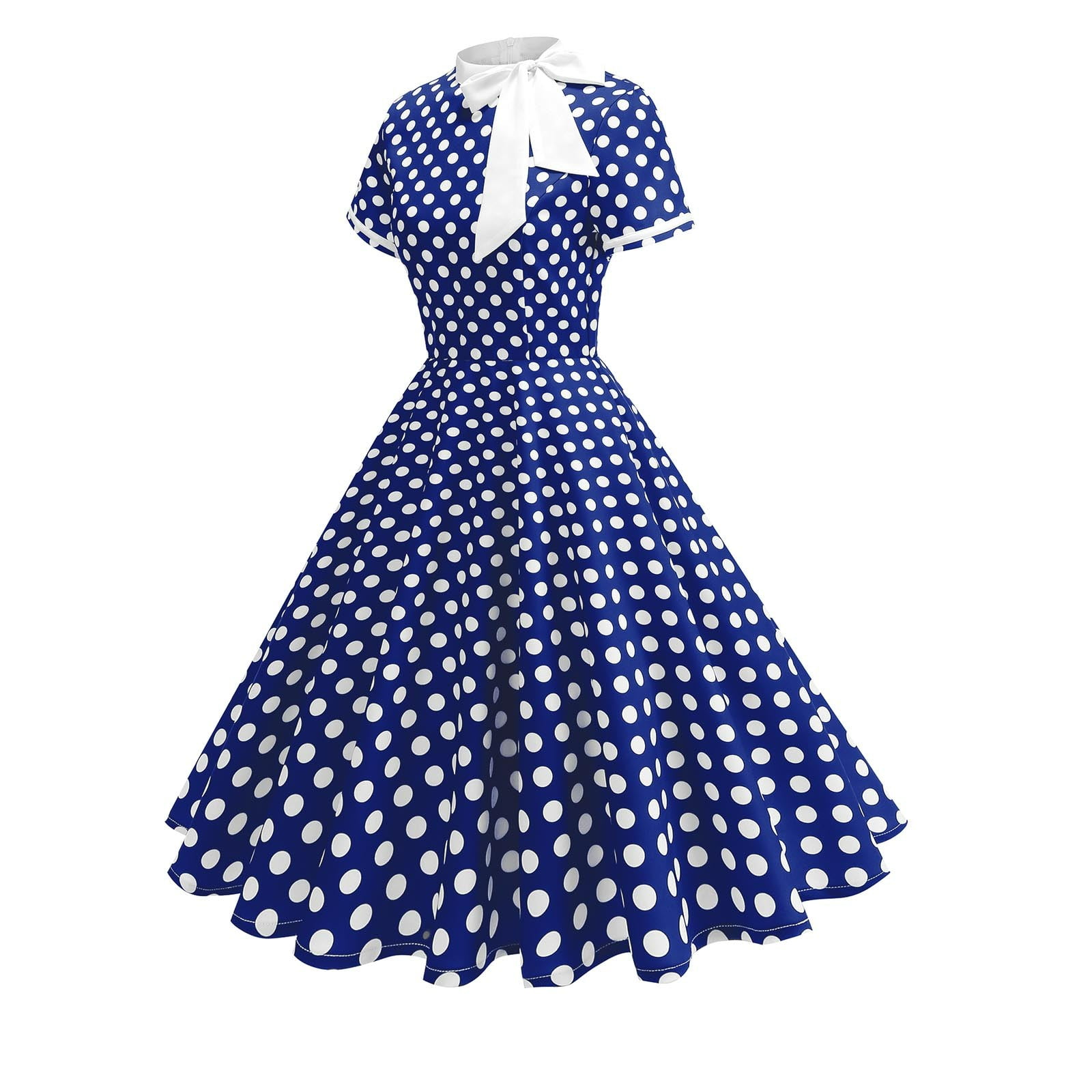 Sentmoon Midi Dresses for Women 2026 Polka Dots Print Athletic Dress for Women Short Sleeve Holiday Oversized Flowy Dress The Holiday for Any Occasion and Event XL