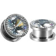 Gauges For Ears Plugs and Tunnels Piercing Earrings Crystal With Zircon