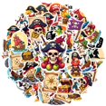 thumbnail image 2 of 35pcs-50pcs Cartoon Pirate Stickers Skull Stickers Funny Stickers Animal Stickers for Notebook Suitcase Guitar, 2 of 9