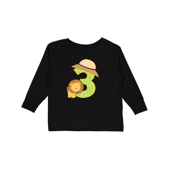 Inktastic Safari 3rd Birthday 3 Year Old Boys or Girls Long Sleeve Toddler T-Shirt