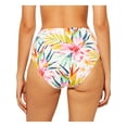 thumbnail image 2 of BLEU Women's Multi Color Tropical Print Stretch Lined Full Coverage Shirred Beachy Keen High Waisted Swimsuit Bottom 10, 2 of 2
