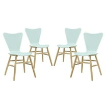 Modway Cascade Dining Chair Set of 4 in Light Blue