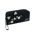 thumbnail image 3 of Estuche para lápices de gran capacidad | Estuche organizador de 3 compartimentos con gatos bordados | Compartimento con cremallera para bolígrafos, lápices, marcadores y material escolar, 3 of 8