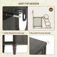 thumbnail image 5 of Bestier Farmhouse Nightstand Set of 2 with 2 Drawers, Wood Bedside Table Sofa Side End Table Night Stand with Charging Station for Living Room, Bedroom, Home Office, Gray, 5 of 11