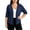 Navy, variant on Plus Size Women's Open Front Shrugs 3/4 Sleeve Soft Cardigan Solid Color Dressy Casual Everyday Coat White Blazer Dress 4XL