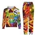 thumbnail image 2 of Geometry Dash 2 Piece Outfits Hoodie Sweatsuits Set Sweatpants Long Sleeve Sweatshirt Matching Joggers Tracksuit Sets, 2 of 7
