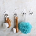 thumbnail image 5 of 4pcs Water Drop Type J Type Hook Hanger Wall Mounted Kitchen Bathroom Suction Wall Hooks, 5 of 8