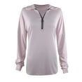 thumbnail image 4 of Long Sleeve Tshirts For Women Pullover Lapel Zipper Leg Pattern Sweater, 4 of 4
