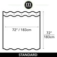 thumbnail image 4 of mDesign Long PEVA 72" x 72" Waterproof Shower Curtain Liner, 2 Pack, White, 4 of 8