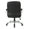 thumbnail image 2 of Executive Low Back Chair in Black Bonded Leather with Silver Accents, 2 of 5