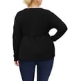 thumbnail image 3 of Womens Long Sleeve L-5X Plus Size Waffle Knit Tunic Tops Button Up V Neck Loose Fit Henley Tshirt, 3 of 5