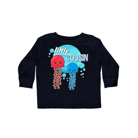 

Inktastic Little Cousin cute jellyfish Gift Toddler Boy or Toddler Girl Long Sleeve T-Shirt