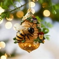 thumbnail image 6 of Christmas Bee Collecting Honey Acrylic Ornaments - Funny Pendants for Christmas Trees, Home Party Decor, Holiday Gift, Cute Bee Theme Xmas Decor, Lightweight Acrylic Hanging Ornaments, 3.15in, O, 6 of 9