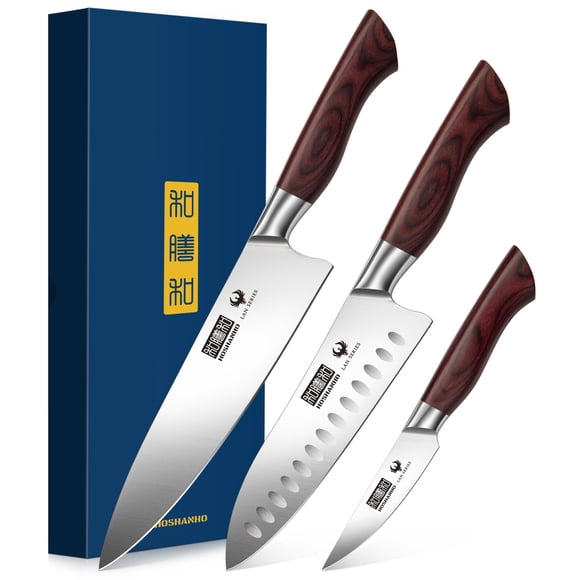Set de Cuchillos de Cocina HOSHANHO Chef 20 cm Santoku 18 cm Pelador 9.5 cm