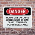 thumbnail image 4 of (2 Pack) Moving Gate Can Cause Serious Injury Or OSHA Danger Sign 24 Inch X 18 Inch Indoor / Outdoor Rust-Free Aluminum Metal Signs for Workplace, Workshop, and Construction Site, Made, 4 of 8