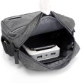 thumbnail image 4 of Bolsa bandolera de lona reflectante para hombre, funda para teléfono, trabajo, viaje (gris vertical) Likrtyny Para Estrenar, 4 of 9