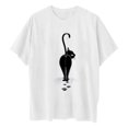 thumbnail image 2 of FINALGANG Womens Short Sleeve Crewneck TShirts Cartoon Black Cat Graphic Print Casual Loose Fit Lightweight Tees For Casual Daily Wear Black S, 2 of 4