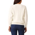 thumbnail image 3 of INSPIRE CHIC Women's V Neck Long Sleeve Sweater Casual Loose Chunky Warm Pullover Sweater Top, 3 of 4