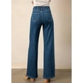 thumbnail image 3 of DOKOTOO Women's Wide Leg Jeans High Waist Elastic Waistband Denim Fashion Stretchy Casual Pants with Straight Leg, 3 of 9