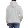 thumbnail image 4 of Zimjoy Men's Quarter Zip Hoodies Pullover Hoodie Half Zip Long Sleeve Casual Fleece Hooded Sweatshirt for Men White 2XL, 4 of 6