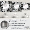 thumbnail image 4 of Designart "Dream Black and White Optical Art III" Abstract Square Mirror Wall Decor Transitional - Large Black Square Bathroom Mirror - Square Printed Wall Mirror Art, 4 of 5