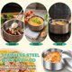 thumbnail image 5 of Tazón de Arroz Coreano para Sopa de Acero Inoxidable de 4 Piezas de 12 Oz con Tapa para Cereales, Cocina, Restaurante, de Doble Pared Antiescaldaduras., 5 of 5