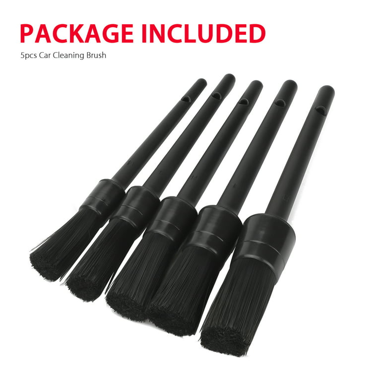 5pcs Car Detailing Brush Set, TSV Car Interior Cleaning Kit, Different  Sizes Automotive Detail Brushes Perfect for Cleaning Wheels, Engine,  Emblems