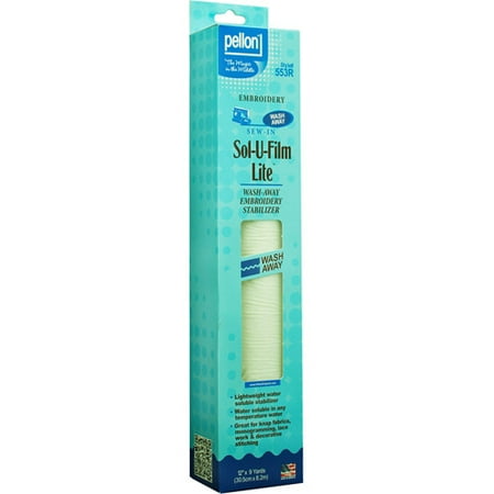 Pellon Sol-U-Film Lite Water Soluble Stabilizer, 12" x 9 Yards