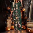 thumbnail image 2 of Two Piece Sets For Women 3/4 Sleeve Print Fall Outfits Casual Crew Neck Shirts And Pants Lounge Sets Vacation Travel Outfits, 2 of 5