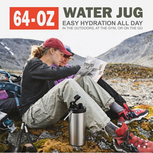 Ozark Trail Water Jug 1/2 Gallon Stainless Steel Vacuum Sealed
