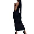 thumbnail image 4 of Coduop Women's Summer Long Skinny Dress Sleeveless Low Cut Slim Fit Hollow Out Bodycon Maxi Dress, 4 of 7