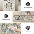 thumbnail image 3 of TECHVIDA 2'x8' Hallway Runner Rug Boho,Non Slip Machine Washable Rugs for Hallway Kitchen,Khaki, 3 of 10
