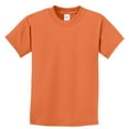 thumbnail image 5 of Port Co Teen Unisex Regular Plain Short Sleeves T-Shirt Orange Shrbt Small, 5 of 6
