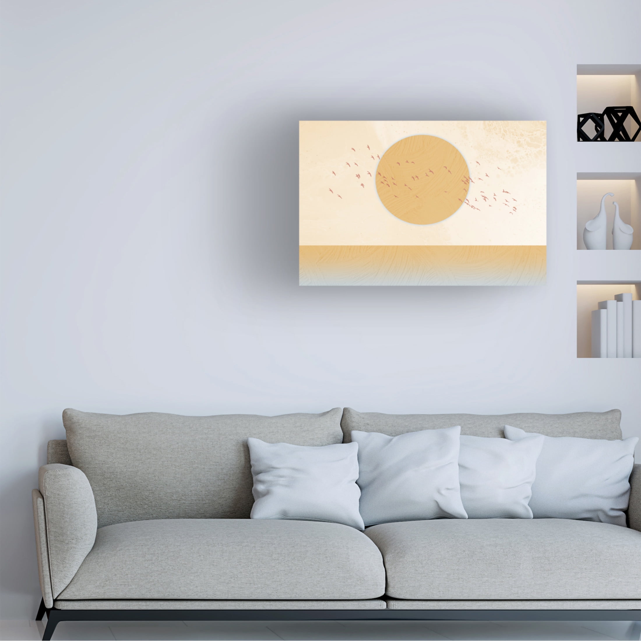 Trademark Fine Art Fadil Roze  Golden Sun Canvas Wall Art