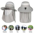 thumbnail image 3 of Men Women 50+ UPF Fishing Cap with Removable Face Mask Ear Neck Flap Cover Outdoor UV 360 Degree Protection Waterproof Quick Dry Sun Hat Visor Neck Cover Cap For Hiking Fishing, 3 of 10
