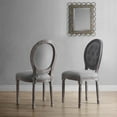 thumbnail image 5 of Modway Arise 19.5" Fabric & Wood Dining Side Chair in Light Gray (Set of 2), 5 of 6